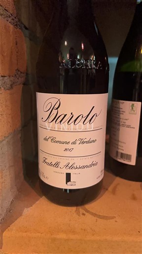 Piëmont Barolo Fratelli Alessandria del Comune di Verduno 2017