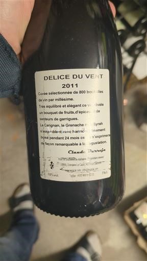 Languedoc Coteaux du Languedoc Claude Derroja Délice du Vent 2011