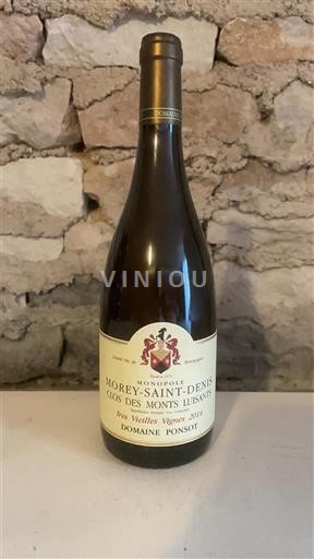 Bourgogne Morey-saint-denis Premier Cru Domaine Ponsot Clos des Monts Luisants très Vieilles Vignes 2014