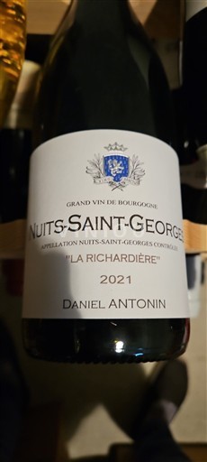 Bourgondië Nuits-saint-georges Daniel Antonin La Richardière 2021