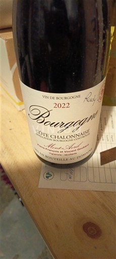 Burgundi Bourgogne Côte Chalonnaise Domaine Michel Briday 2022
