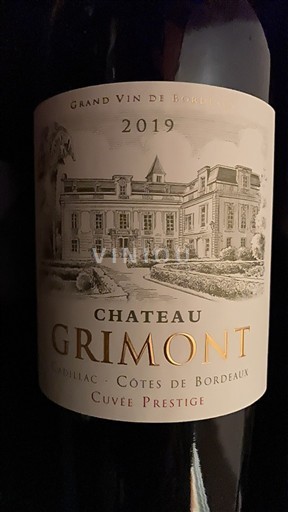 Bordeaux Cadillac Côtes de Bordeaux Château Grimont Prestige 2019