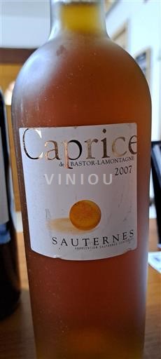 Bordeaux Sauternes Bastor-Lamontagne Caprice 2007