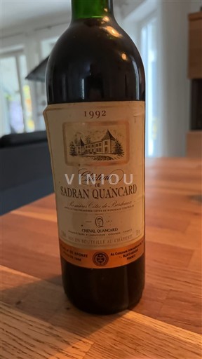 Bordeaux Bordeaux Supérieur Château Sadran Quancard 1992