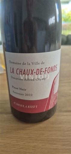 Neuchâtel Neuchâtel PDO Domaine La Ville de La Chaux-de-Fonds Donation Alfred Olympi 2022