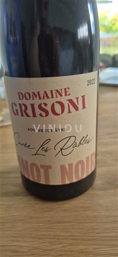 Neuchâtel Neuchâtel AOC Domaine Grisoni Les Ralles 2022