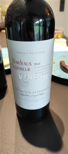 Bordeaux Bordeaux Supérieur Bordeaux 2016