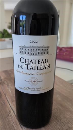 Bordeaux Haut-Médoc Cru Bourgeois Exceptionnel Château Taillan 2022