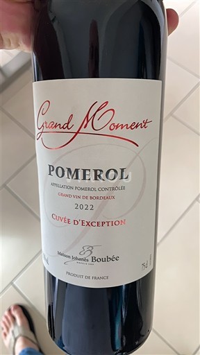 Bordeaux Pomerol Maison Johanès Boubée Grand Moment d'Exception 2022