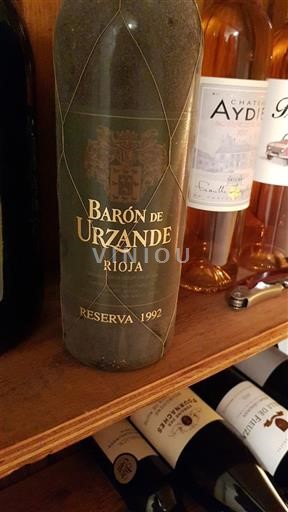 La Rioja Rioja Barón de Urzande Reserva 1992