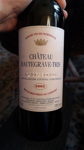 Bordeaux Listrac-Médoc Château Hautegrave-Tris 2002