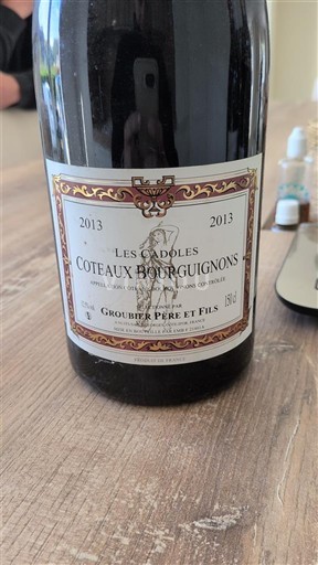 Burgundy Coteaux Bourguignons Groubier Père et Fils Les Cadoles 2013