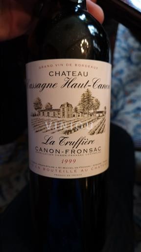 Bordeaux Canon-Fronsac Château Cassagne Haut-Canon La Truffière 1999