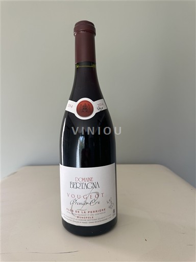 Bourgogne Vougeot Grand Cru Domaine Bertagna Clos de la Perrière Monopole 2014