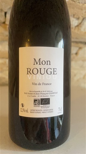 Jura Domaine Ganevat Mon Rouge Không niên vụ