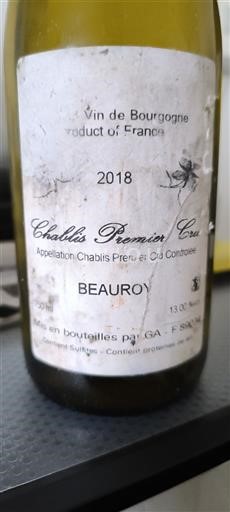 Burgundi Chablis Premier Cru Beauroy 2018
