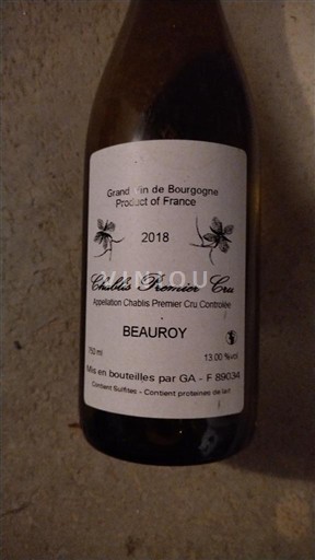 Bourgogne Chablis Premier Cru Beauroy 2018