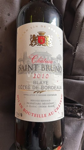 Bordeaux Blaye-Côtes-de-Bordeaux Château Saint Bruno 2010
