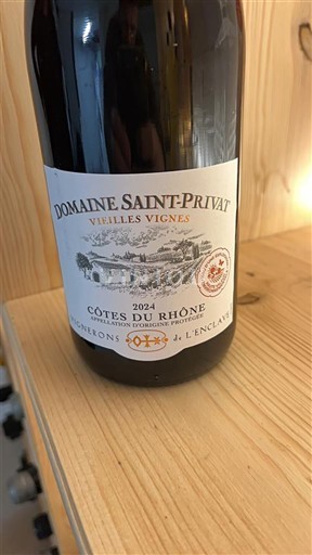 Rhônen laakso Côtes-du-rhône Domaine Saint-Privat Vieilles Vignes 2024