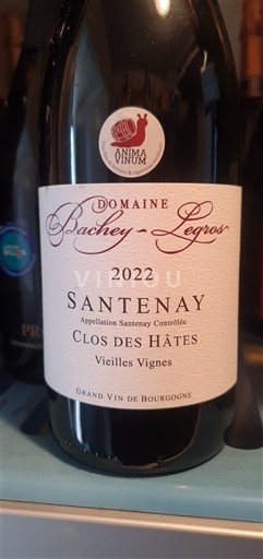 Borgoña Santenay Domaine Bachey-Legros Clos des Hâtes Vieilles Vignes 2022