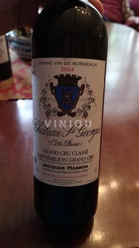 Bordeaux Saint-Émilion Grand Cru Grand Cru Château St Georges (Côte Pavie) 2004
