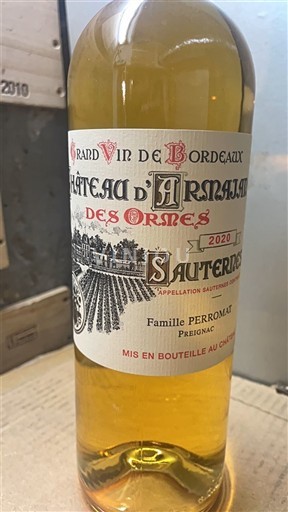 Bordeaux Sauternes Château Armajan des Ormes 2020