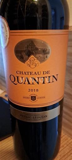 Bordeaux Pessac-Léognan Château Quantin 2018
