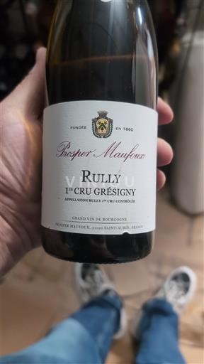 Bourgogne Rully Premier Cru Prosper Maufoux 1er Cru Grésigny 2020