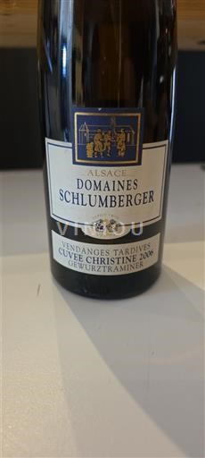 Alsace Ospecificerad Vendanges Tardives Domaine S Schlumberger Christine 2006