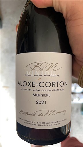 Bourgogne Aloxe-Corton Bertrand de Muncy Mérisière 2021