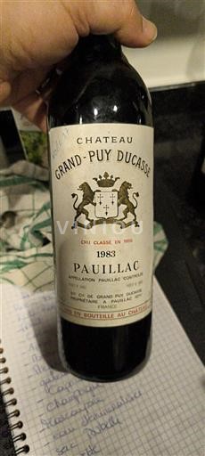 Burdeos Pauillac Grand Cru Château Grand-Puy Ducasse 1983