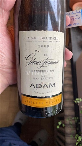 Alsasko Nespecifikováno Grand Cru Adam Le Gewurztraminer Kafferkopf de Jean-Baptiste Vieilles Vignes 2008