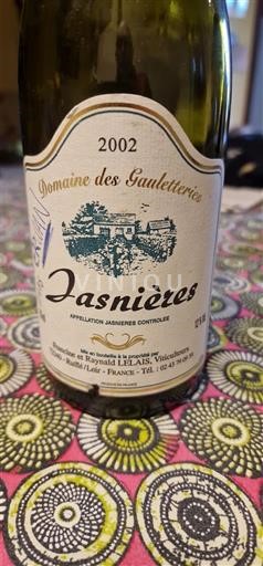 Loiretal Jasnières Domaine Des Gauletteries 2002