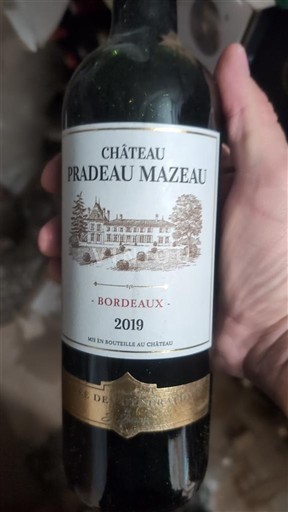Bordeaux Château Pradeau Mazeau 2019
