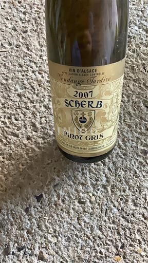 Alsace Vendanges Tardives Scherb Pinot Gris 2007