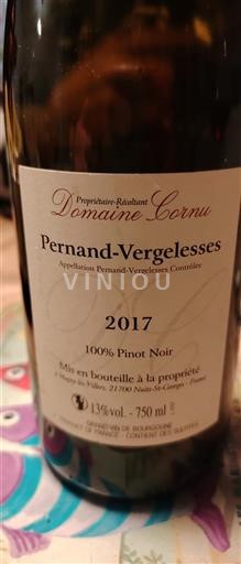 Borgoña Pernand-Vergelesses Domaine Cornu 2017