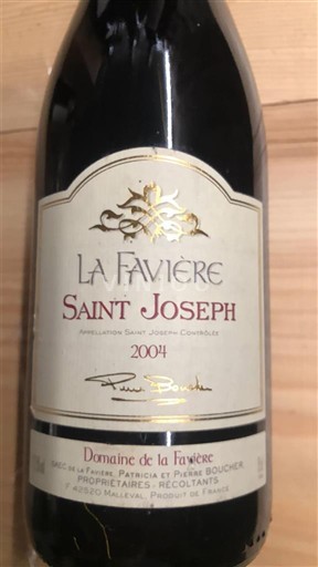 Rhône-dalen Saint-Joseph Domaine La Favière La Favière 2004