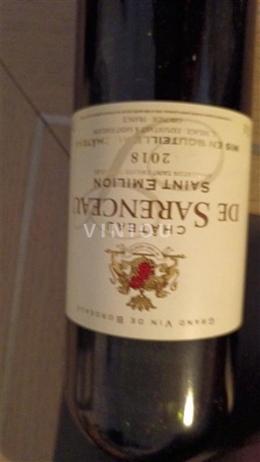Bordeaux Saint-Émilion Château Sarenceau 2018