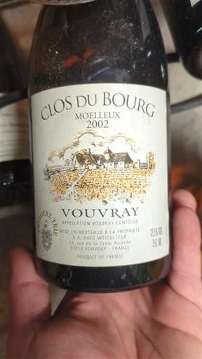Loiredalen Vouvray Domaine Huet Clos du Bourg Moelleux 2002