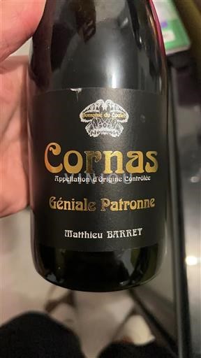 Rhônevallei Cornas Matthieu Barret Géniale Patronne 2020