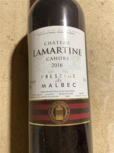 Tây Nam Cahors Château Lamartine Prestige du Malbec 2016