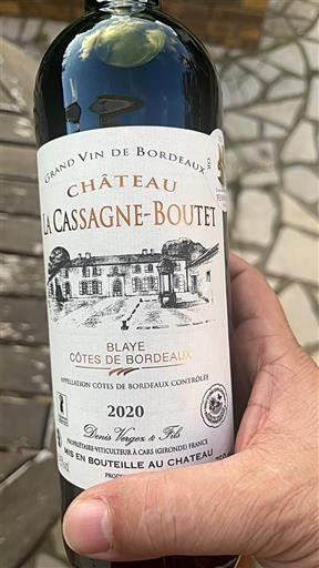 Bordeaux Blaye-Côtes-de-Bordeaux Château La Cassagne-Boutet 2020 2020