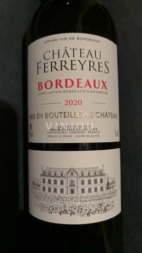 Bordeaux Château Ferreyres 2020