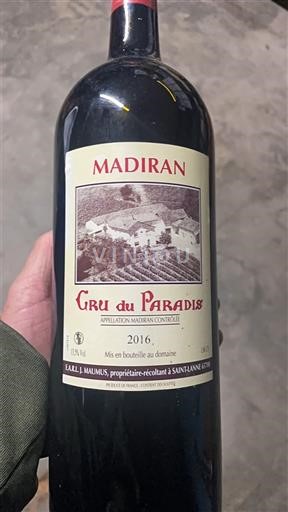 Sudoeste Madiran E.A.R.L. J. Malmès Cru du Paradis 2016