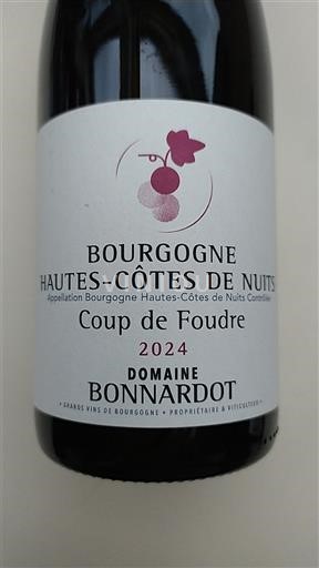 Bourgondië Hautes Côtes de Nuits Domaine Bonnardot Coup de Foudre 2024