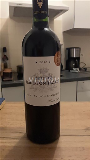 Bordeaux Saint-Émilion Grand Cru Grand Cru Château Haut-Fonrazade 2012