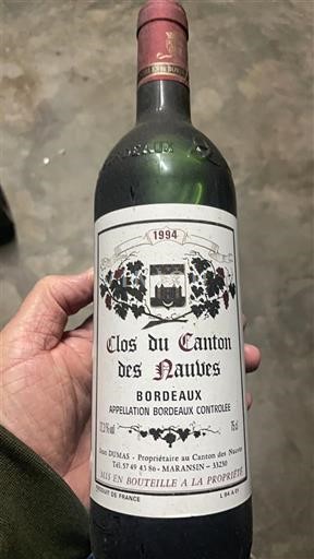Bordeaux Clos du Canton des Nauves 1994