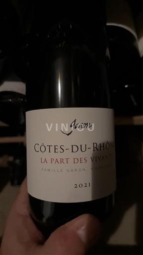 Thung lũng Rhône Côtes-du-rhône Garon La Part des Vivants 2021