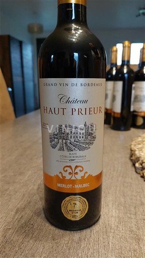 Bordeaux Côtes-de-bourg Château Haut Prieur 2019