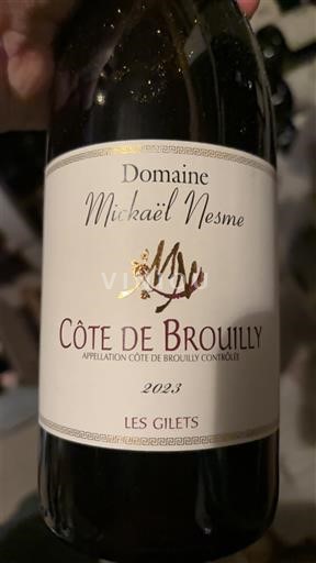 Beaujolais Côte-de-brouilly Domaine Mickaël Nesme Les Gilets 2023